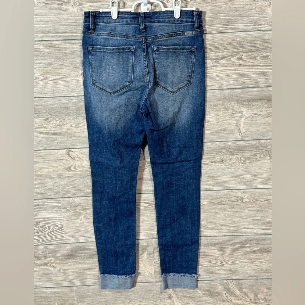 KanCan size 7/27, cuffed, ankle, skinny, distressed, high-rise denim - Picture 4 of 9